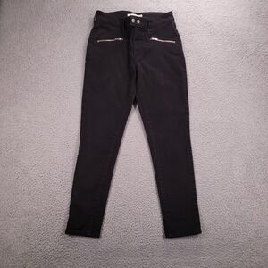 LEVIS 721 Jeans Size 28 High Rise Skinny Zipper Pocket Black Denim 28x26